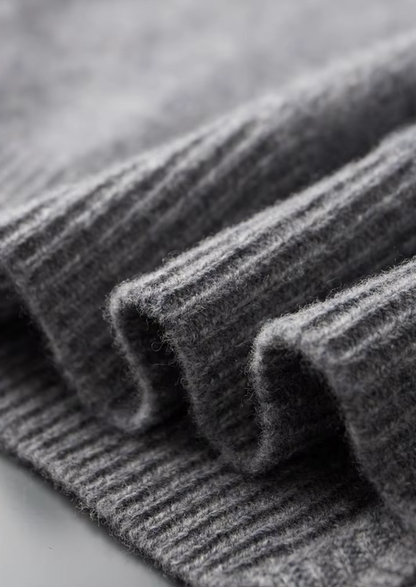 Cardigan Bicolore con Zip in Lana Merino