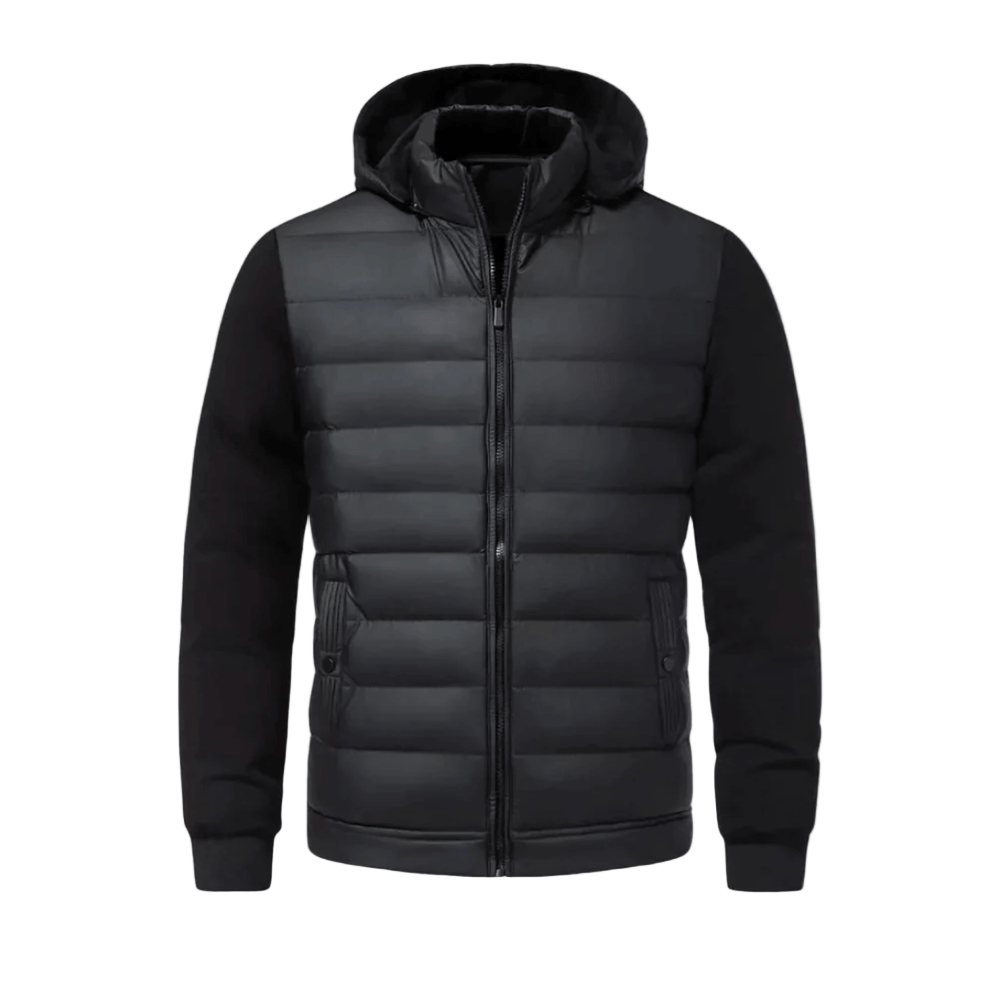 Giubbotto Imbottito con Maniche in Maglia 